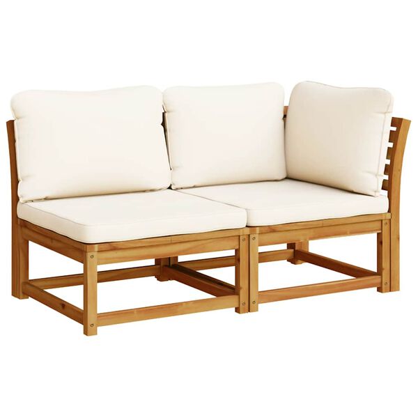 vidaXL 10-tlg. Garten-Lounge-Set mit Kissen Massivholz Akazie
