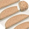 vidaXL Stufenmatten 15 Stk. 56x17x3 cm Gold Halbrund