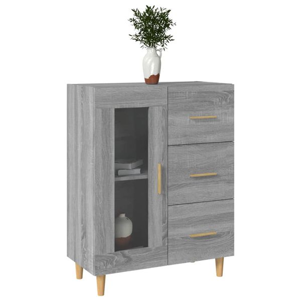 vidaXL Sideboard Grau Sonoma 69,5x34x90 cm Holzwerkstoff