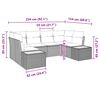 vidaXL Gartensofa-set mit Kissen mit Speicher 6 pcs Schwarz Polyrattan