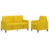vidaXL Sofa Set mit Stauraum 2 stk. Gelb Polyester