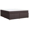 vidaXL Boxspringbett mit Matratze Dunkelbraun 180x200 cm Stoff