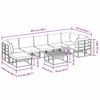 vidaXL Garten-Sofa-Set mit Kissen Schwarz Aluminium