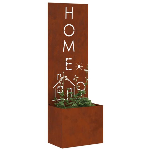 vidaXL Garten Sichtschutz-Leinwand Rostig 50 x 140 cm Wetterfeststahl