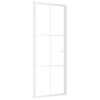 vidaXL Innent&uuml;r 83x201,5 cm Wei&szlig; ESG-Glas und Aluminium