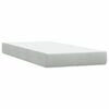 vidaXL Boxspringbett mit Matratze Hellgrau 90x210 cm Samt