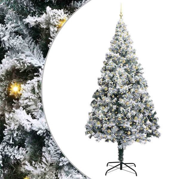 vidaXL Weihnachtsbaum mit 300 LEDs mit St&auml;nder Wei&szlig; 300 cm PVC