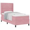 vidaXL Boxspringbett mit Matratze mit Kopfteil Rosa 90 x 190 cm Samt