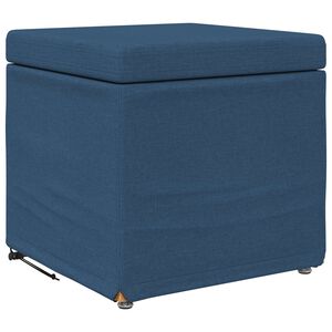 vidaXL Hocker Blau 41 x 41 x 40 cm Stoff und Pressholz