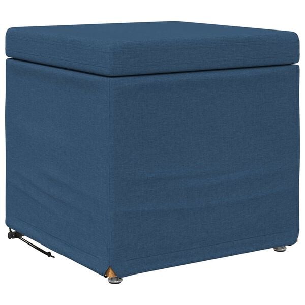 vidaXL Hocker Blau 41 x 41 x 40 cm Stoff und Pressholz