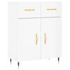 vidaXL Sideboard Hochglanz-Wei&szlig; 69,5x34x90 cm Holzwerkstoff