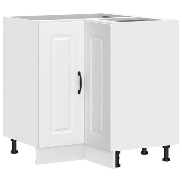 vidaXL K&uuml;chen-Eckunterschrank Kalmar Wei&szlig; Holzwerkstoff