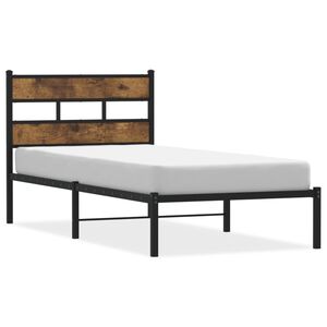 vidaXL Metallbett ohne Matratze R&auml;uchereiche 75x190 cm