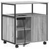 vidaXL Schrank mit Ladestation Mit Rad Graues Sonoma 61 x 46 x 67 cm