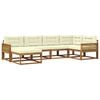 vidaXL Outdoor-Sofagarnitur 6 Stk. Natur und Creme