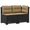 vidaXL 2-Sitzer Garten-Sofa mit Kissen Rattan-Look PP Anthrazit