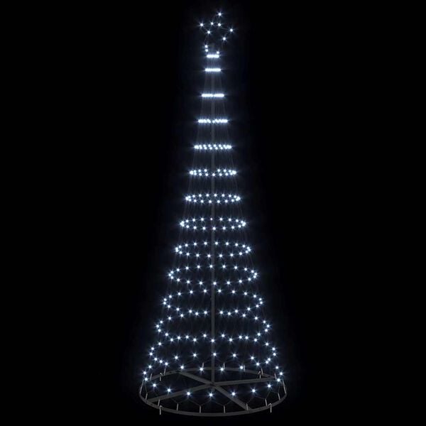 vidaXL LED-Weihnachtsbaum mit 295 LEDs Kaltwei&szlig; 250 cm Metall
