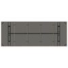 vidaXL Gartentisch mit Glasplatte Grau 240x90x75 cm Poly Rattan