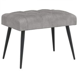 vidaXL Bank mit Knopfheftung Hellgrau 60 x 40 x 45 cm Samt