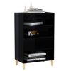 vidaXL Sideboard Hochglanz-Schwarz 57x35x90 cm Holzwerkstoff