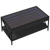 vidaXL Couchtisch mit Infinity-LED Schwarz 90x50x38 cm