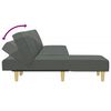 vidaXL Schlafsofa in L-Form Dunkelgrau 255x140x70 cm Stoff