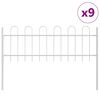 vidaXL Gartenzaun BOXTEL 9 stk. 15,3 x 0,6 m Pulverbeschichteter Stahl