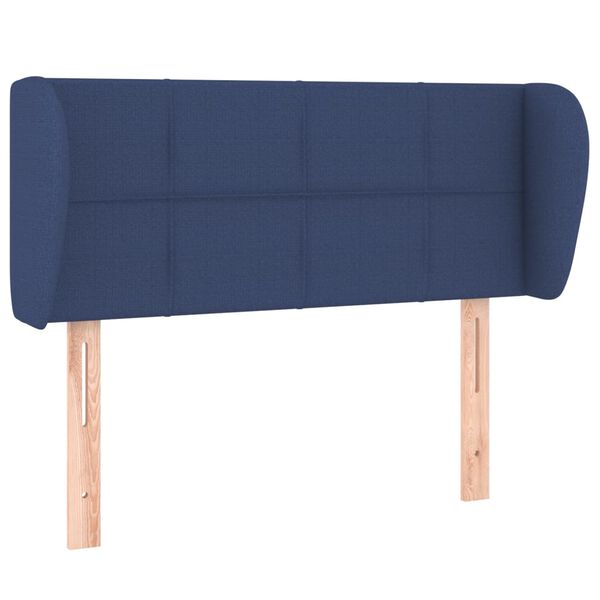 vidaXL Kopfteil mit Ohren Blau 93x23x78/88 cm Stoff