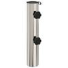 vidaXL Parasol Fu&szlig;rohr 0.63 kg Nat&uuml;rlicher Edelstahl Edelstahl