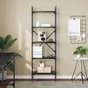 vidaXL B&uuml;cherregal Schwarz Eichen-Optik 56 x 32 x 174 cm Holzwerkstoff