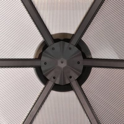 vidaXL Pavillon mit Vorhängen Aluminium Braun 310x270x265 cm
