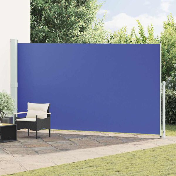 vidaXL Seitenmarkise Ausziehbar 200x500 cm Blau