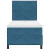 vidaXL Boxspringbett mit Matratze Dunkelblau 100 x 200 cm Stoff
