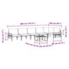 vidaXL Gartensofa-set mit Kissen 7 pcs Schwarz Stahl