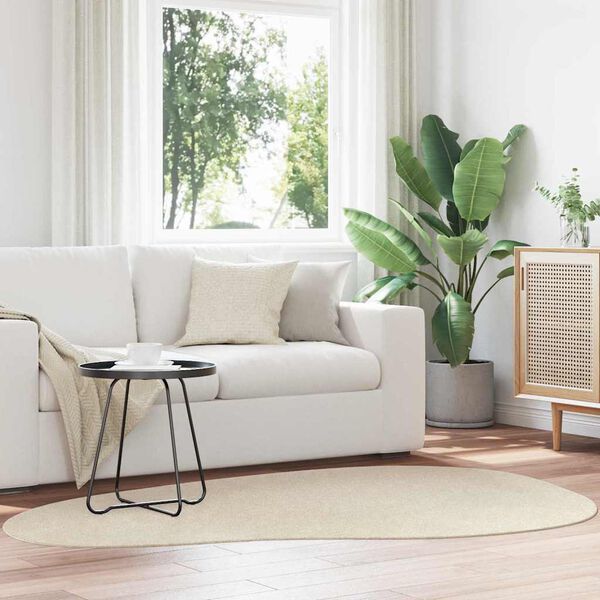 vidaXL Bereichsteppiche HUARTE Beige 140 x 200 cm Polyester