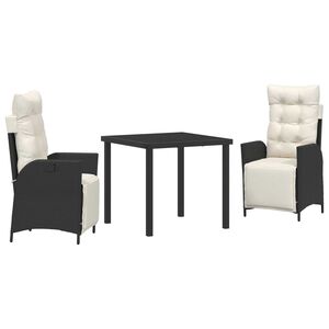 vidaXL Garten Essgruppe mit Kissen 5 pcs Braun Poly-Rattan