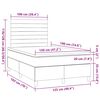 vidaXL Boxspringbett mit Matratze & LED Dunkelbraun 120x190 cm Stoff