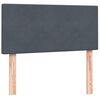 vidaXL Boxspringbett mit Matratze Dunkelgrau 80x210 cm Samt