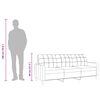 vidaXL 3-Sitzer-Sofa Weinrot 180 cm Stoff
