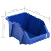 vidaXL Stapelbare Lagerboxen 250 Stk. 103 x 165 x 76 mm Blau
