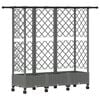 vidaXL Hochbeet mit Rankgitter und Dach Hellgrau 164 x 40 x 127 cm PP