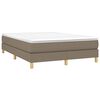 vidaXL Boxspringbett mit Matratze Taupe 140x190 cm Stoff