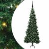 vidaXL Eckiger k&uuml;nstlicher Weihnachtsbaum Gr&uuml;n 180 cm PVC und Metall