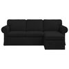 vidaXL Sofa Schwarz Gesamtabmessungen: 215 x 138 x 80 cm (B x T x H)