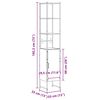 vidaXL Badezimmerschrank Sonoma 33 x 33 x 185,5 cm Holzwerkstoff
