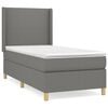 vidaXL Boxspringbett mit Matratze Dunkelgrau 80x200 cm Stoff