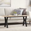 vidaXL Couchtisch Y-Gestell 110x40x45 cm Massivholz Kiefer & Stahl