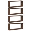 vidaXL W&uuml;rfelregale 4 Stk. Braun Eichen-Optik 60x15x23cm Holzwerkstoff