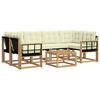 vidaXL Outdoor-Sofagarnitur 7 stk. Wei&szlig; und Creme
