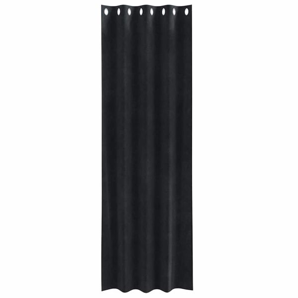vidaXL Verdunkelungsvorhänge 2 pcs Schwarz 140 x 245 cm Samt